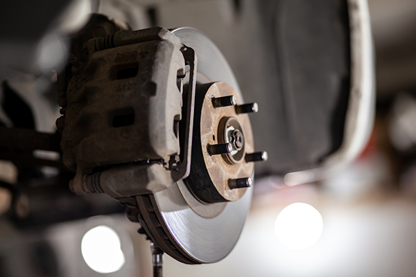 Brake disc with caliper