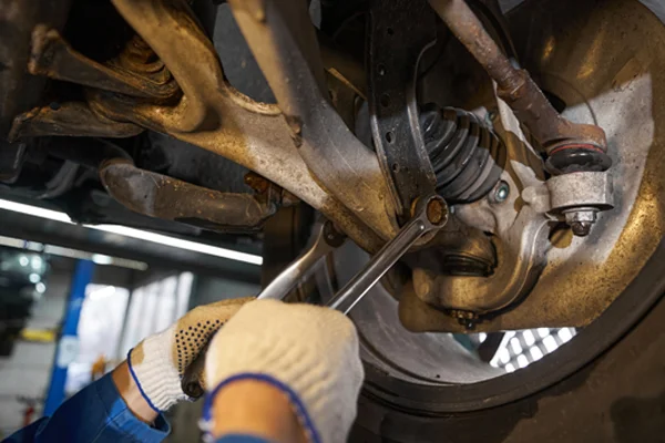 mechanic working on a vehicle