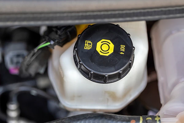 Brake fluid container cap. 